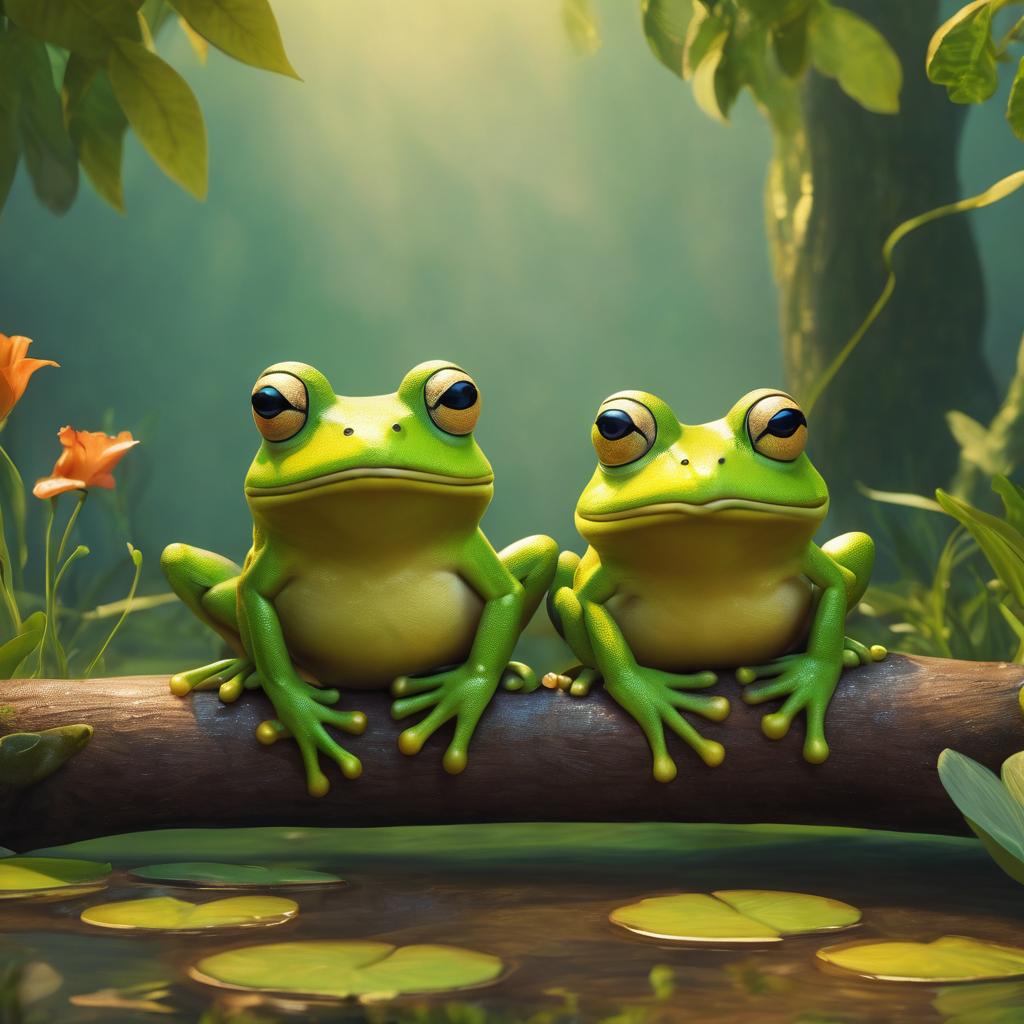 The Two Frogs: A Children's Bedtime Story of Courage and Friendship